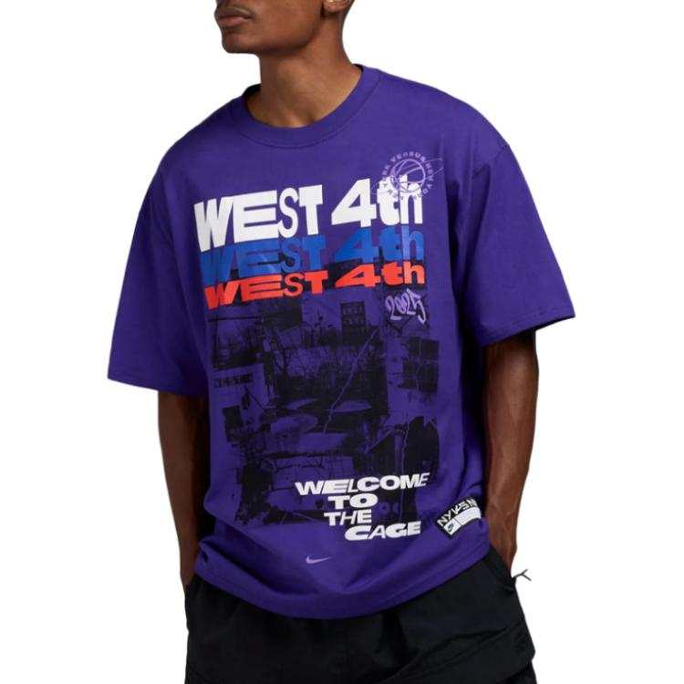 Nike Nike Clothing T Shirts Men's Purple Crew Neck