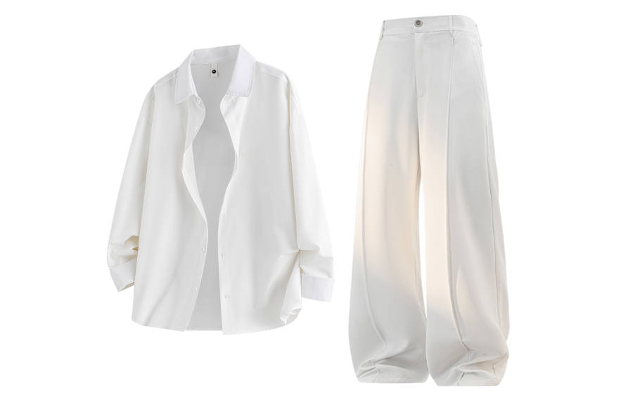 X1617 Shirt Matching Sets Unisex Lapel Moderate