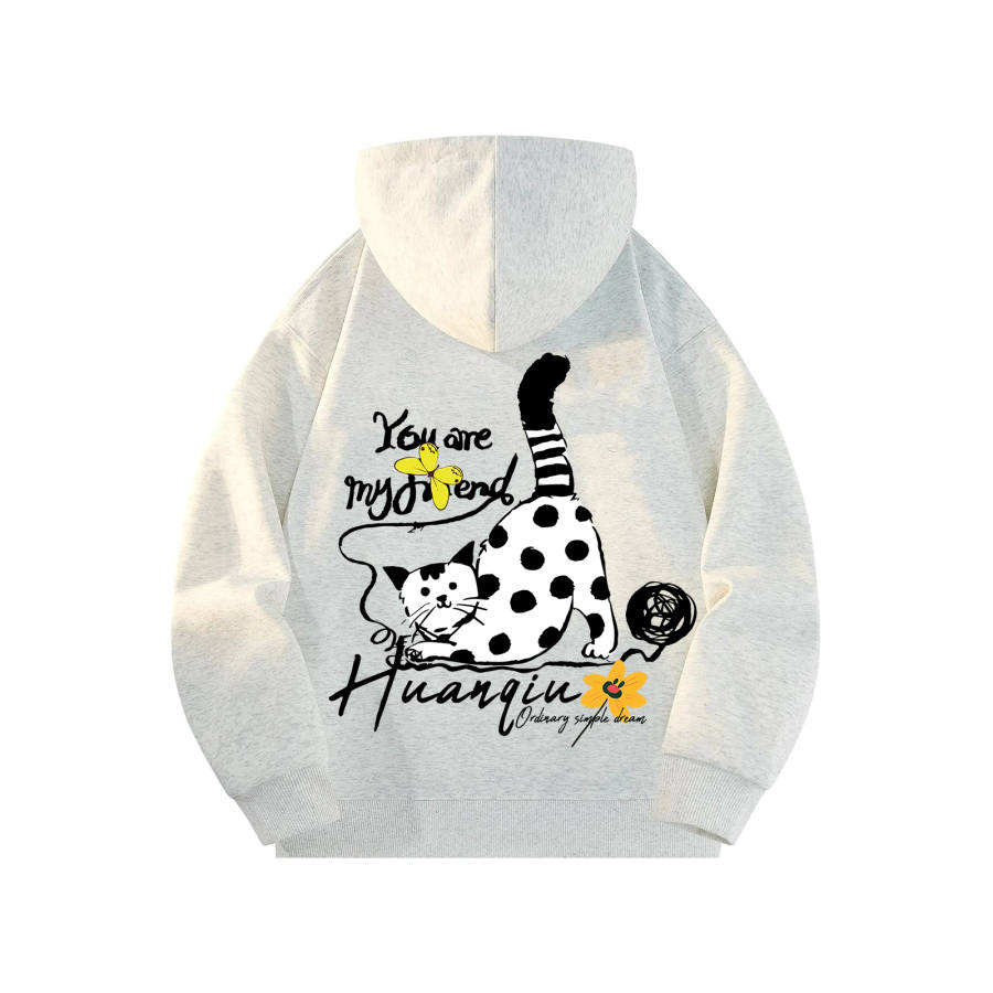 HUANQIU Sweatshirts Unisex Hooded Moderate Heavyweight