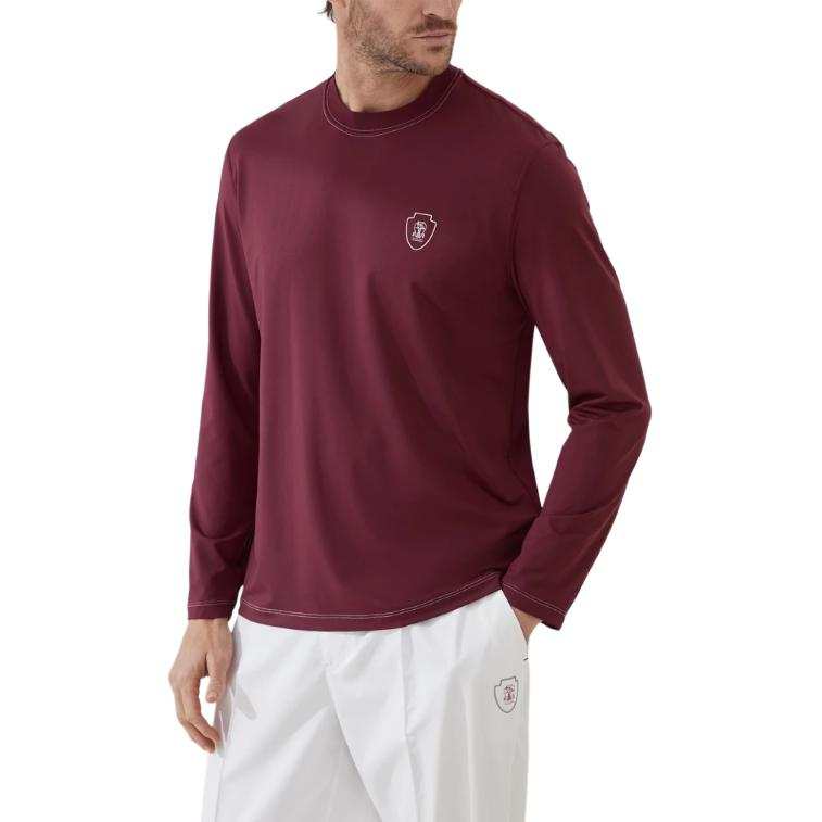 Brunello Cucinelli logo-embroidered long-sleeve T-shirt
