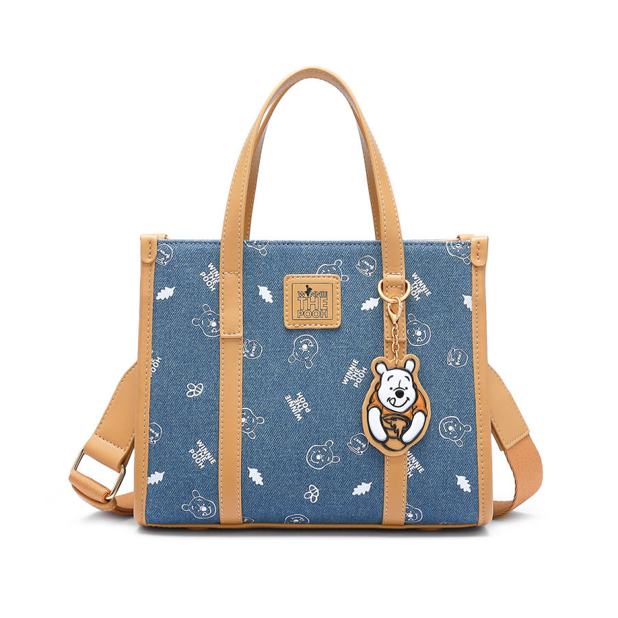 Disney Winnie The Pooh Fabric Handbag Regular Women's Denim Blue