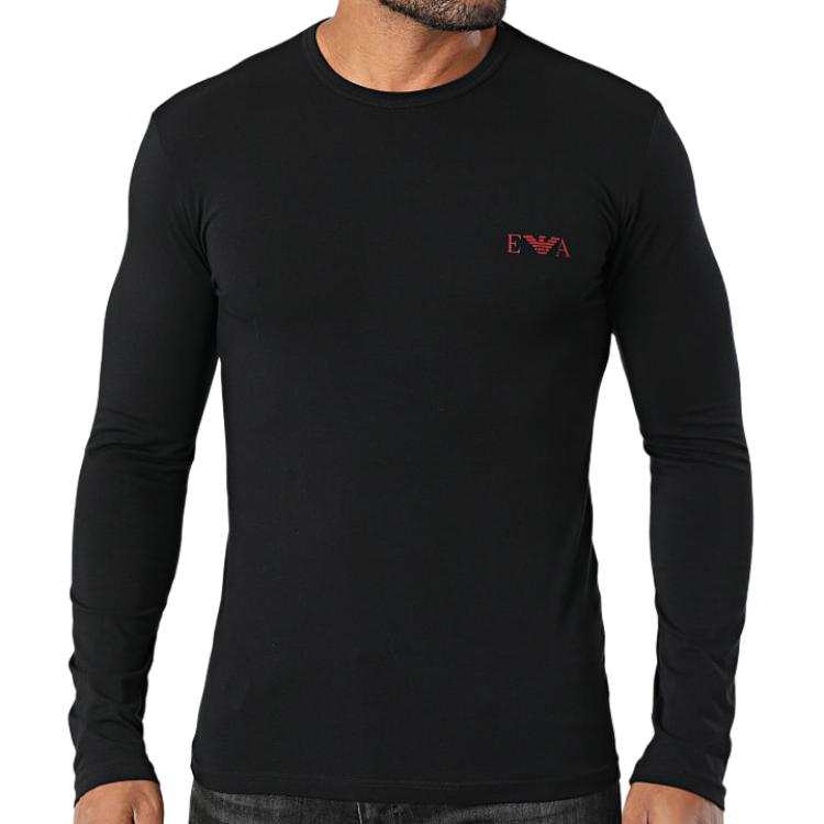 EMPORIO ARMANI T Shirts Men's Black Crew Neck Moderate