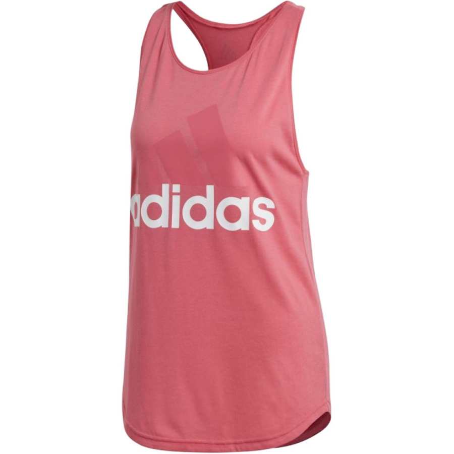 Adidas Adidas Clothing Tank Tops Women's Pink Crew Neck Racerback