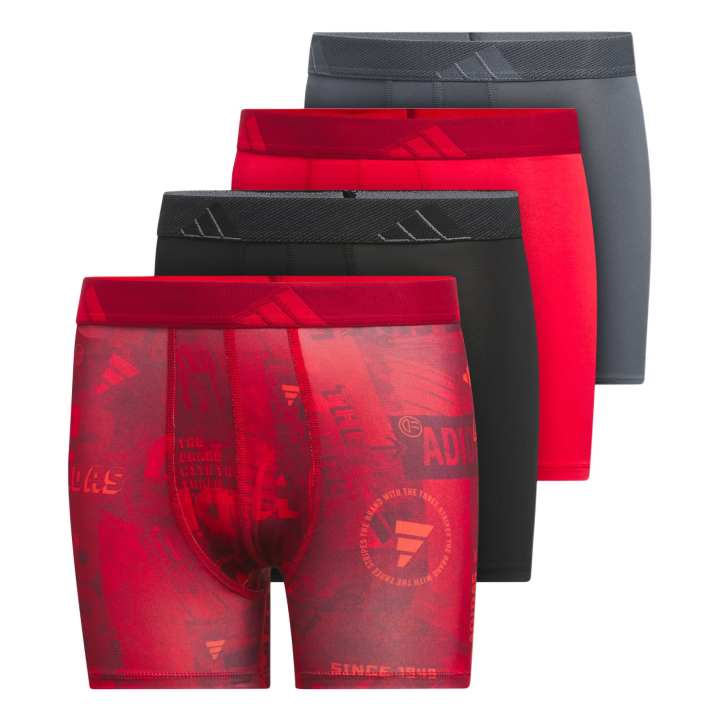 Adidas Adidas Microfiber Graphic Underpants 4 Pack Kids'