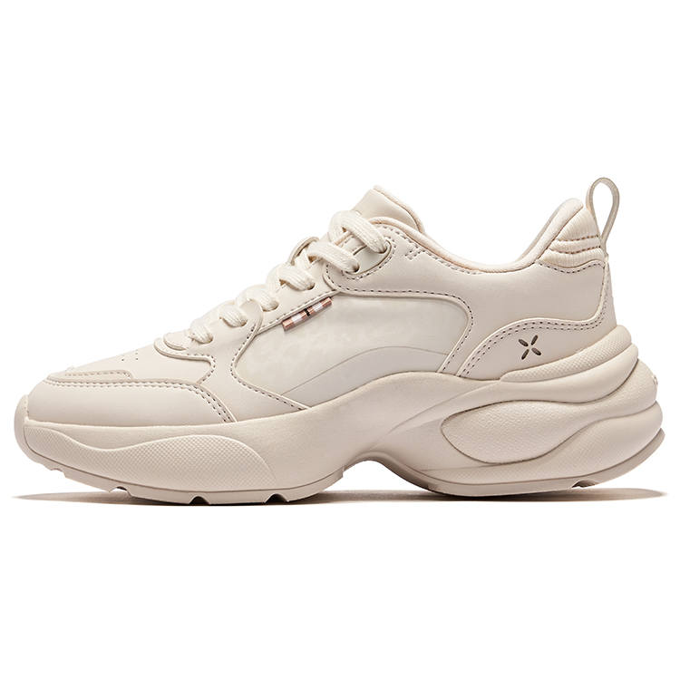 Erke Lightweight Height Increasing Low top Casual Shoes Women's Eggnog Gray