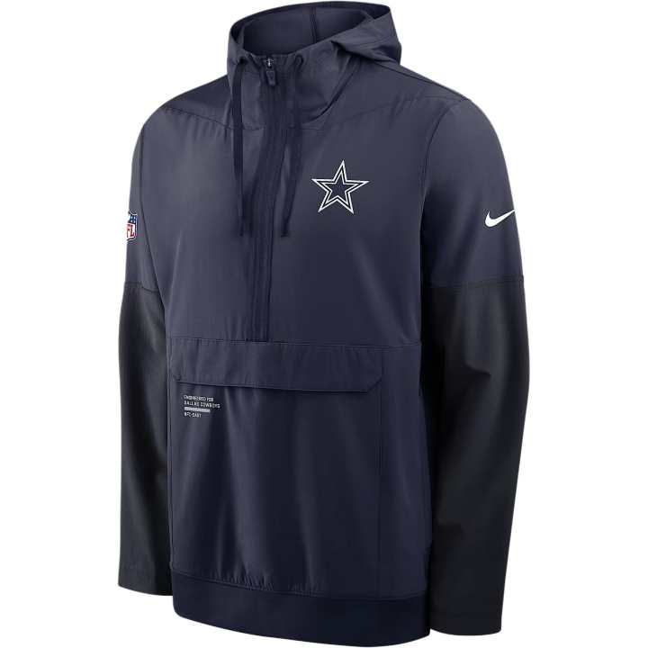 Nike Nike Dallas Cowboys Well Rounded Anorak Men's Nike Nfl 1/2-Zip Hooded Jacket