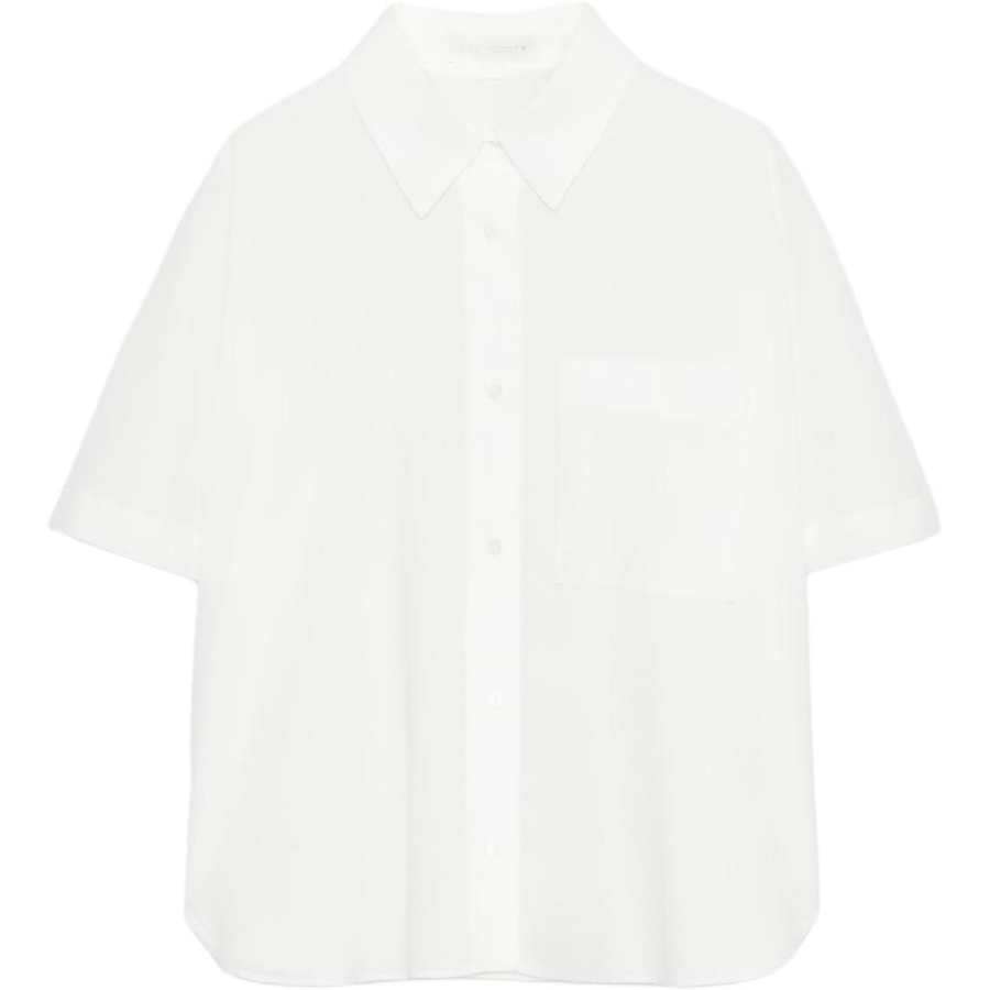 ZARA Shirts Women's Frosted White Lapel Thin