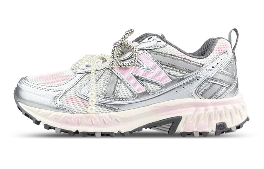New Balance New Balance NB 410 V5 Breathable Low top Running Shoes Unisex White Silver Pink