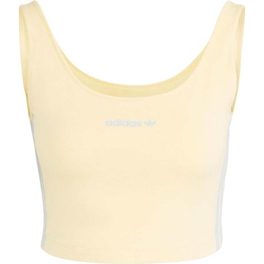 Adidas Originals CROP TANK TOP Tank Tops Women's Yellow Straight Fit