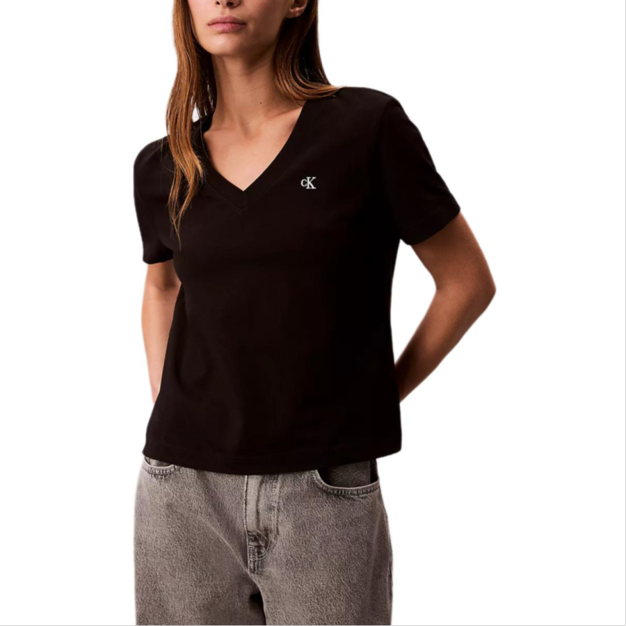 Calvin Klein T Shirts Women's Black Crew Neck