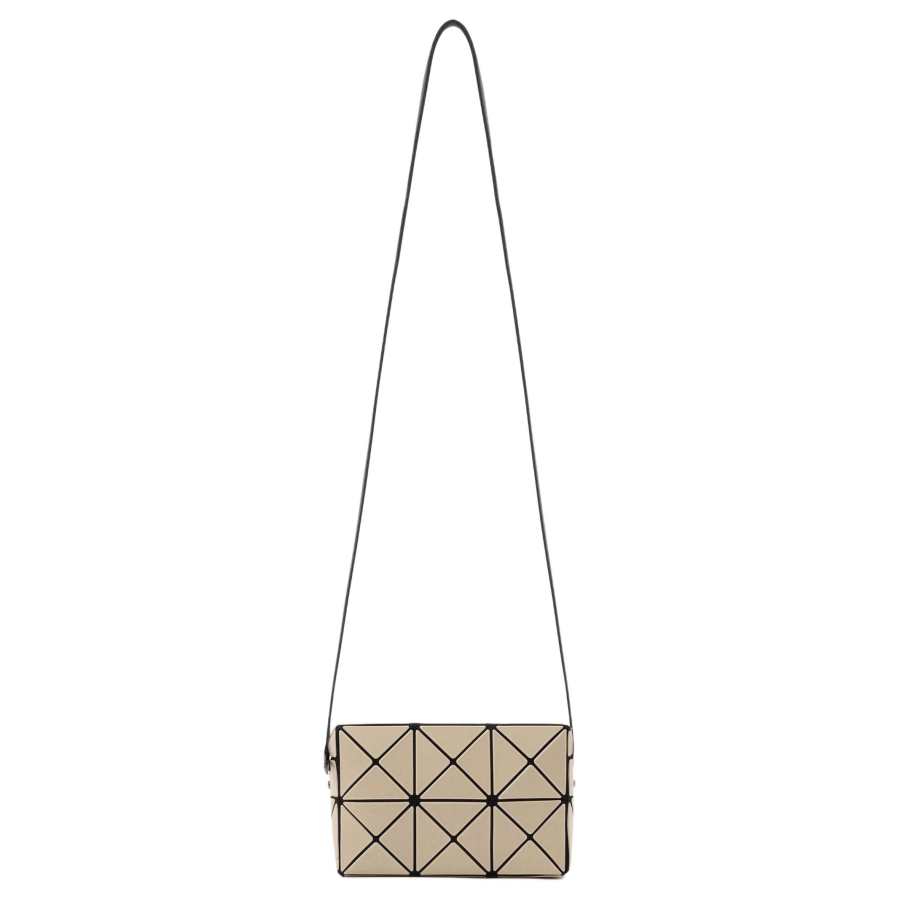 ISSEY MIYAKE Cuboid PVC Shoulder Bag, Crossbody Bag Women's Light Umber
