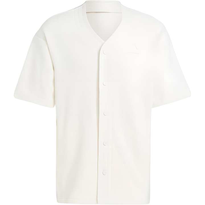 Adidas Adidas Lounge Piqué Terry Baseball Shirt Men's White
