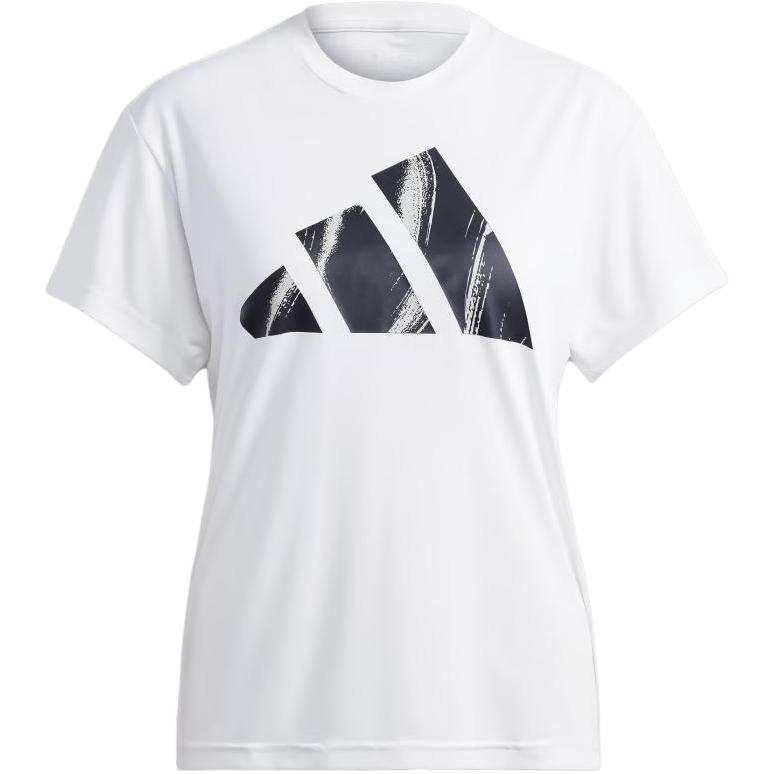 Adidas Adidas BRAND LOVE T Shirts Women's White Crew Neck Moderate Straight Fit