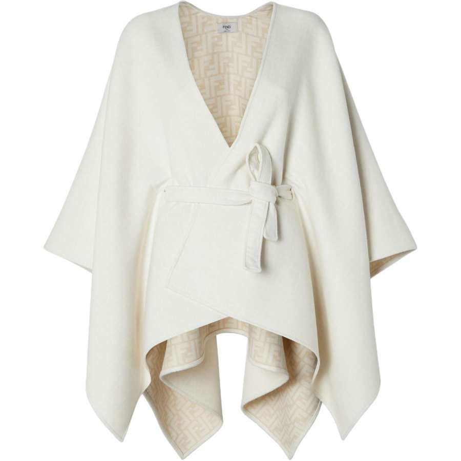FENDI Cloaks Women's White Moderate