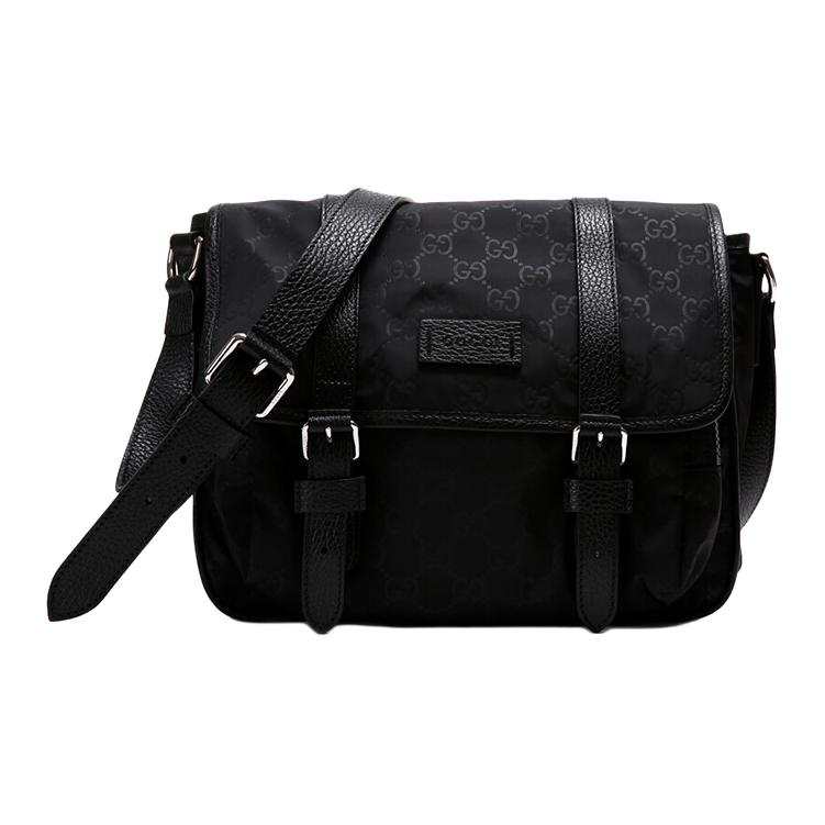 GUCCI Ophidia Nylon Messenger Bag Crossbody Bag Men's Black