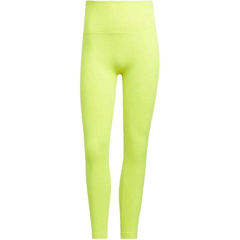 Adidas Adidas Knitted Sweatpants Women's Yellow Moderate Straight Fit Pants