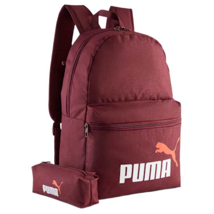 PUMA PUMA Fabric Backpack Unisex Burgundy