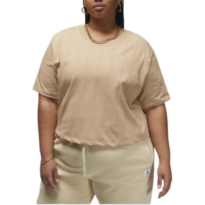 Nike Nike T Shirts Women's Beige Crew Neck
