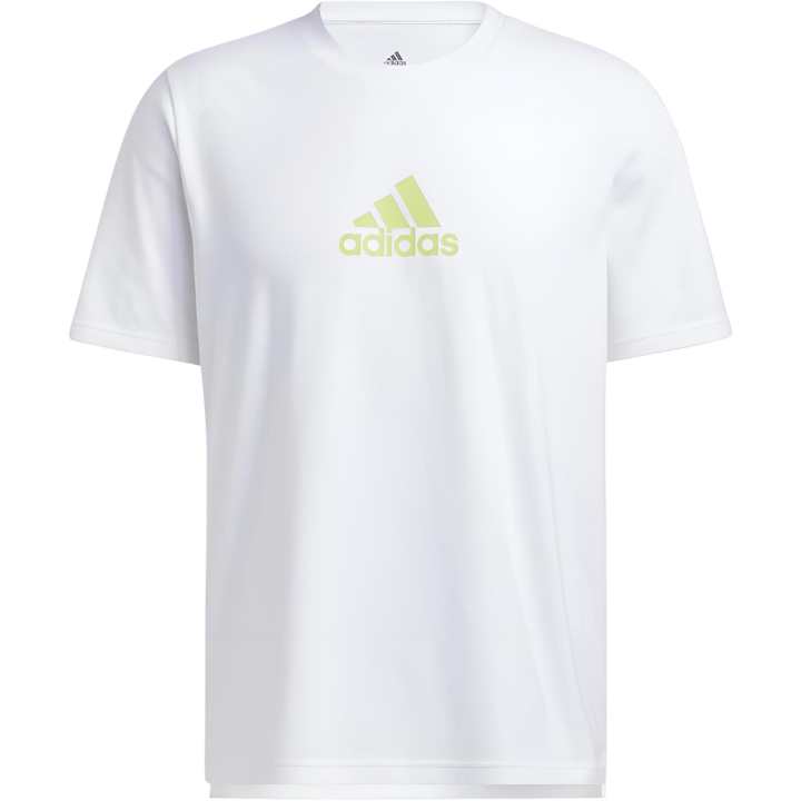 Adidas Adidas T Shirts Men's White Crew Neck Moderate Straight Fit