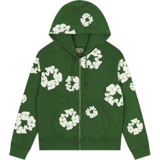 Denim Tears wreath-print zip-up hoodie