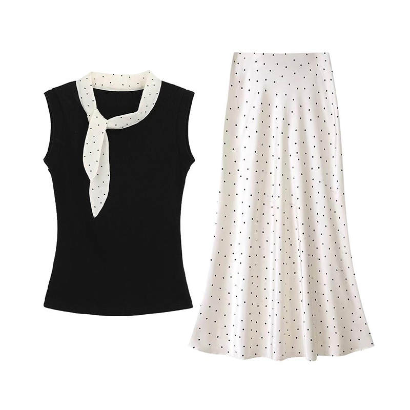 MARIE·COCO Two Piece Skirt Sets Women's Top+Skirt Crew Neck Moderate Long