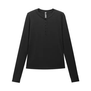 BANANA IN T Shirts Women's Henry Collar Moderate Straight Fit