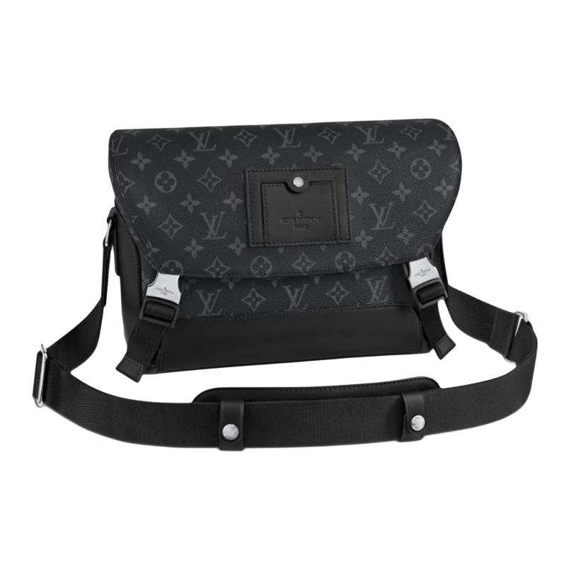 LOUIS VUITTON VOYAGER Coated Canvas Messenger Bag, Shoulder Bag, Crossbody Bag Small Men's Black