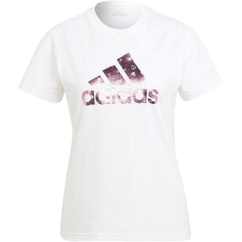 Adidas Adidas T Shirts Women's White Crew Neck Moderate Straight Fit