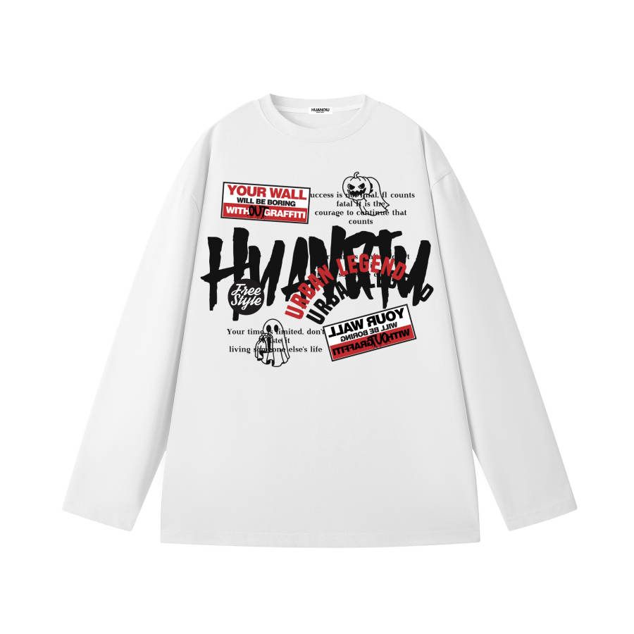 HUANQIU T Shirts Unisex Crew Neck Moderate Straight Fit