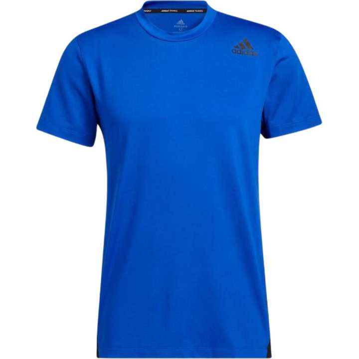 Adidas Adidas T Shirts Men's Blue Crew Neck Moderate Straight Fit