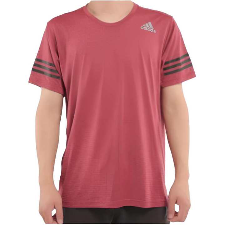 Adidas Adidas T Shirts Men's Red Crew Neck Moderate Straight Fit