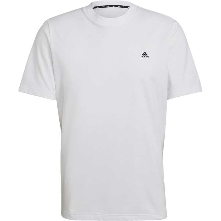 Adidas Adidas T Shirts Men's White Crew Neck Moderate Straight Fit