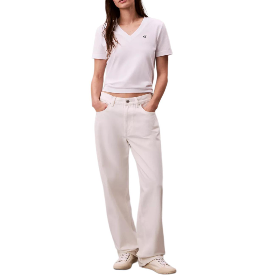 Calvin Klein T Shirts Women's Bright White Crew Neck