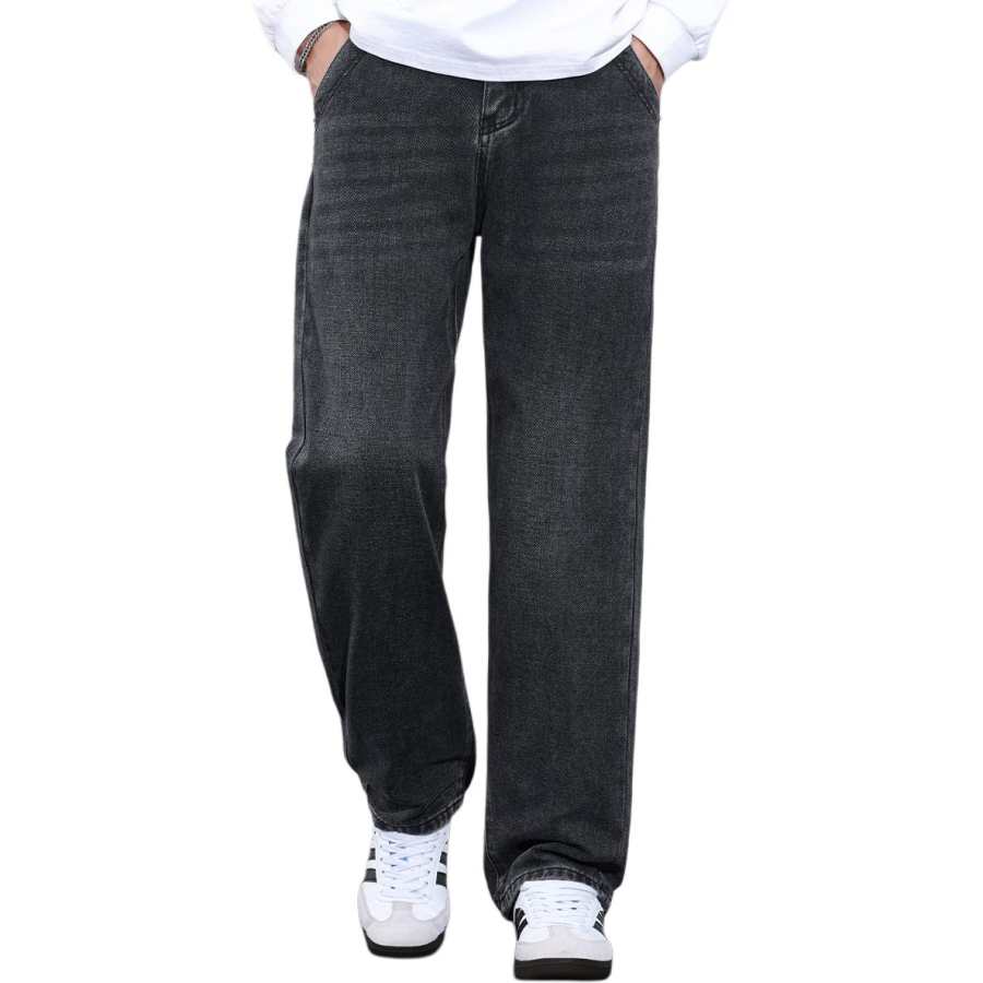 BALENO Jeans Men's Black Gray Color Moderate Straight Fit Pants