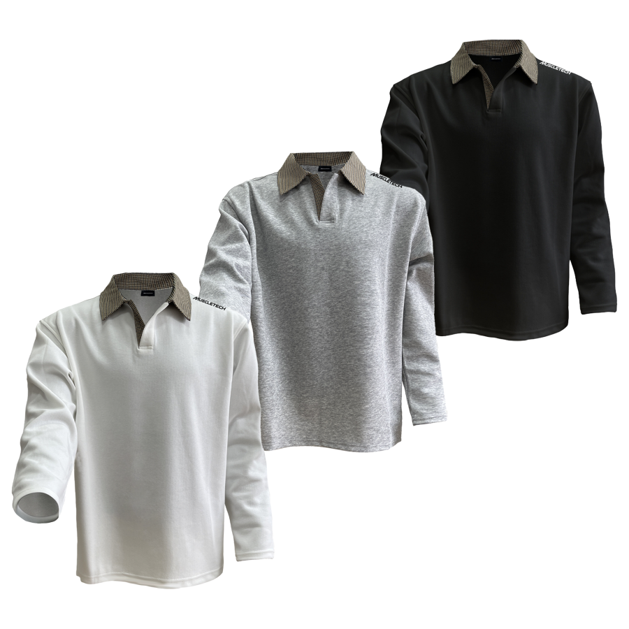 MUSCLETECH Polo Shirts Unisex Lapel Moderate Straight Fit