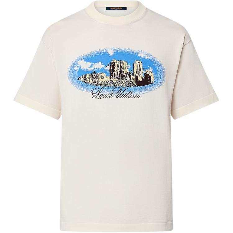 LOUIS VUITTON Graphic Short Sleeved Cotton Crewneck