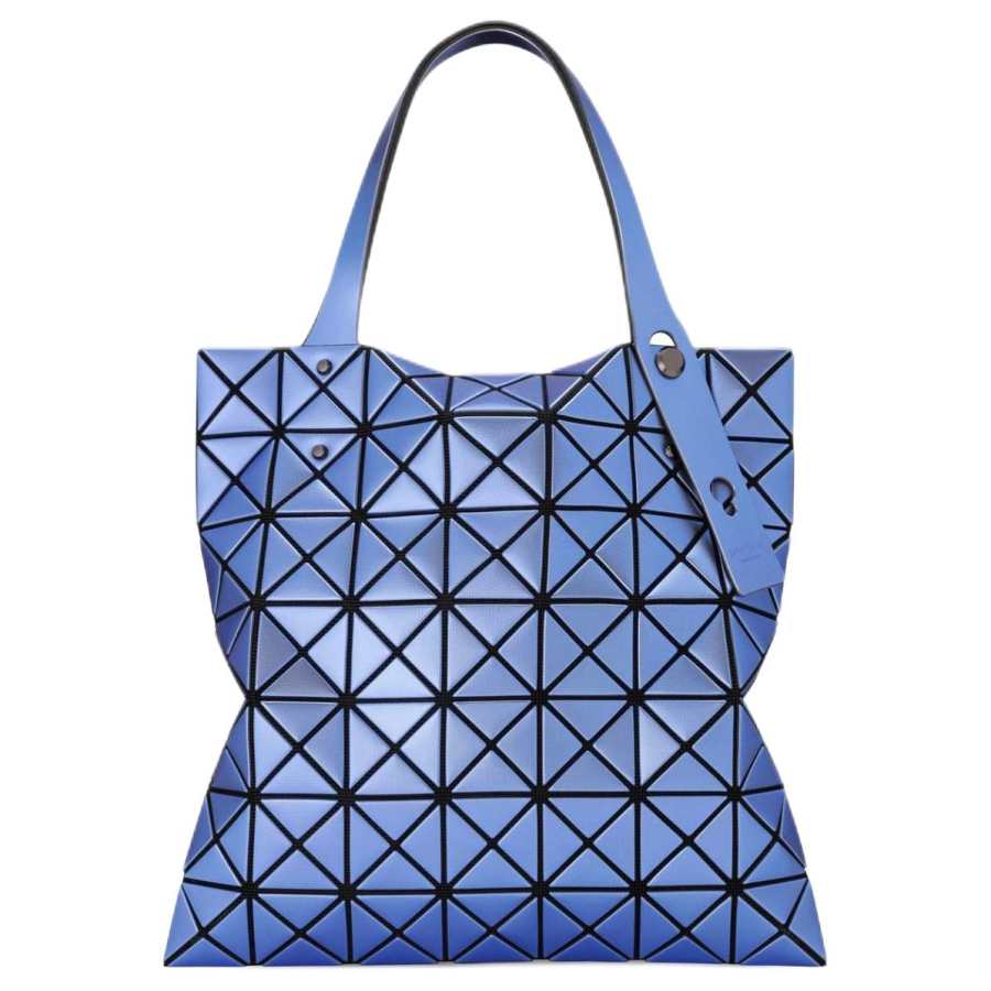 ISSEY MIYAKE Platinum Pu Handbag Women's Gray Blue