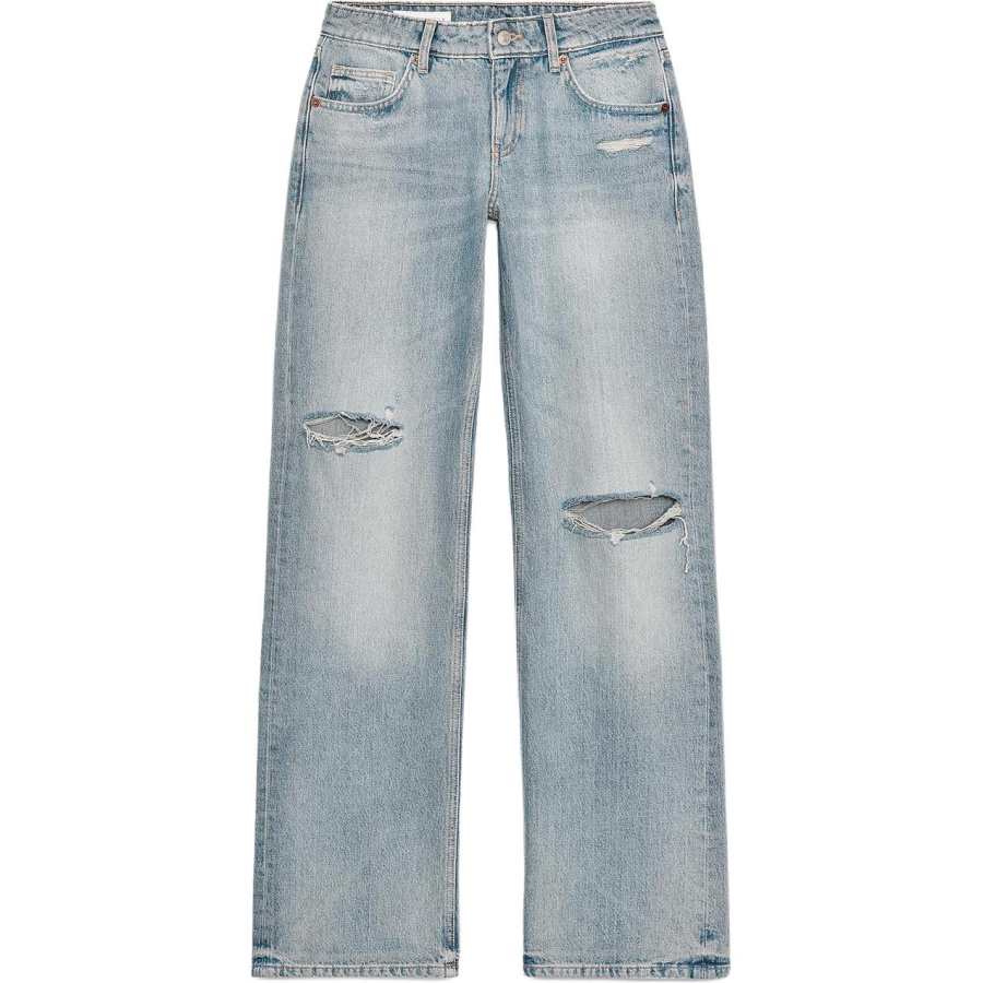 ZARA Trf Jeans Women's Blue Gray Moderate Wide Leg Pants