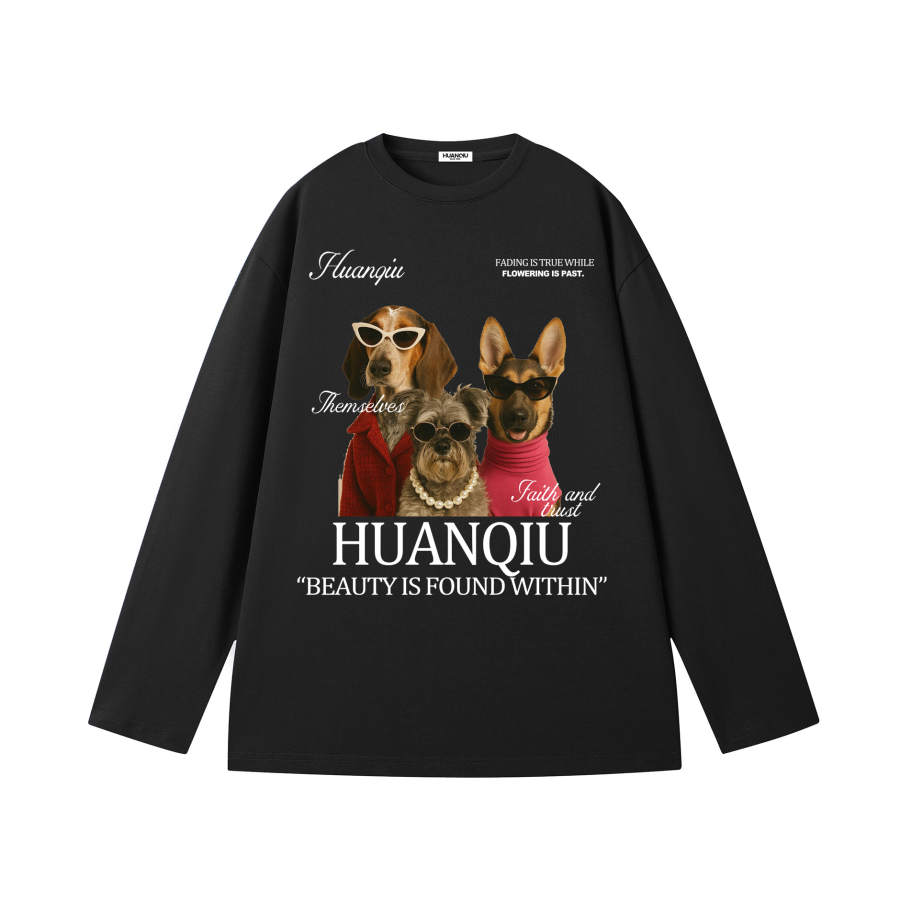 HUANQIU T Shirts Unisex Crew Neck Moderate Straight Fit