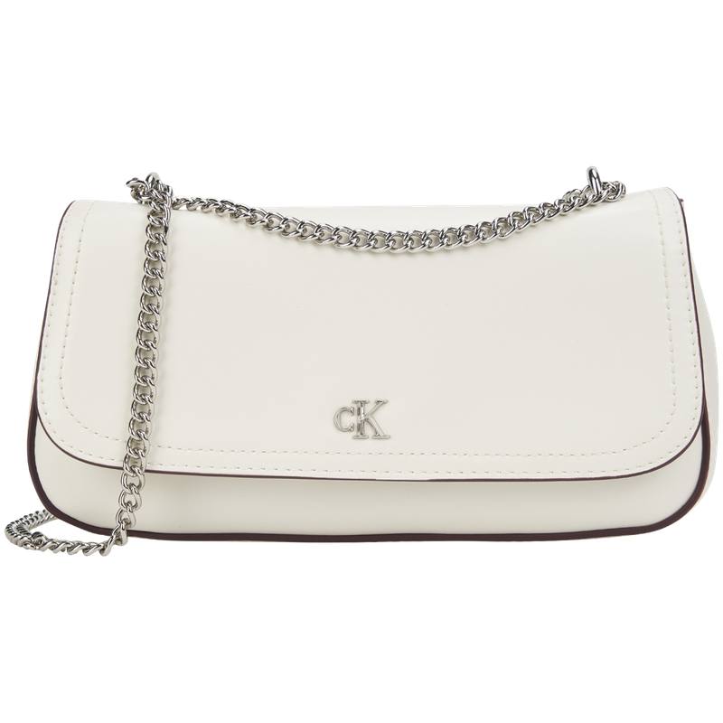 CALVIN KLEIN Synthetic Material Shoulder Bag, Crossbody Bag Small Women's Lily White