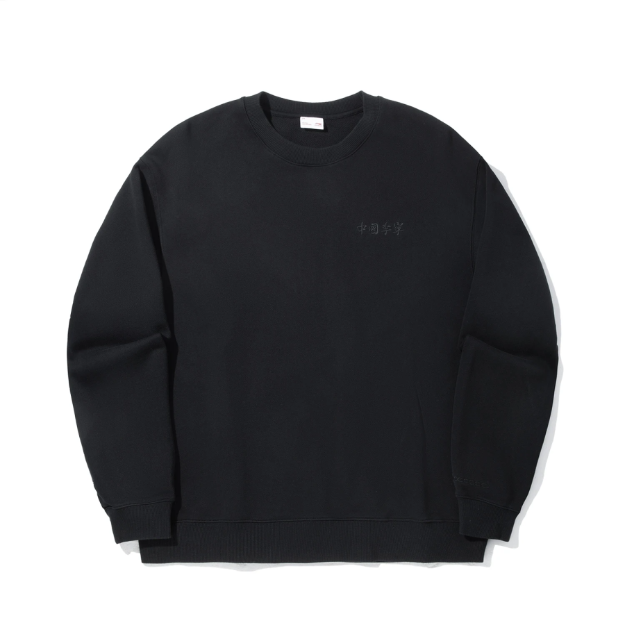 Li-Ning Li Ning Sweatshirts Unisex Black Crew Neck Moderate