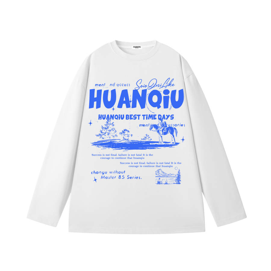 HUANQIU T Shirts Unisex Crew Neck Moderate Straight Fit