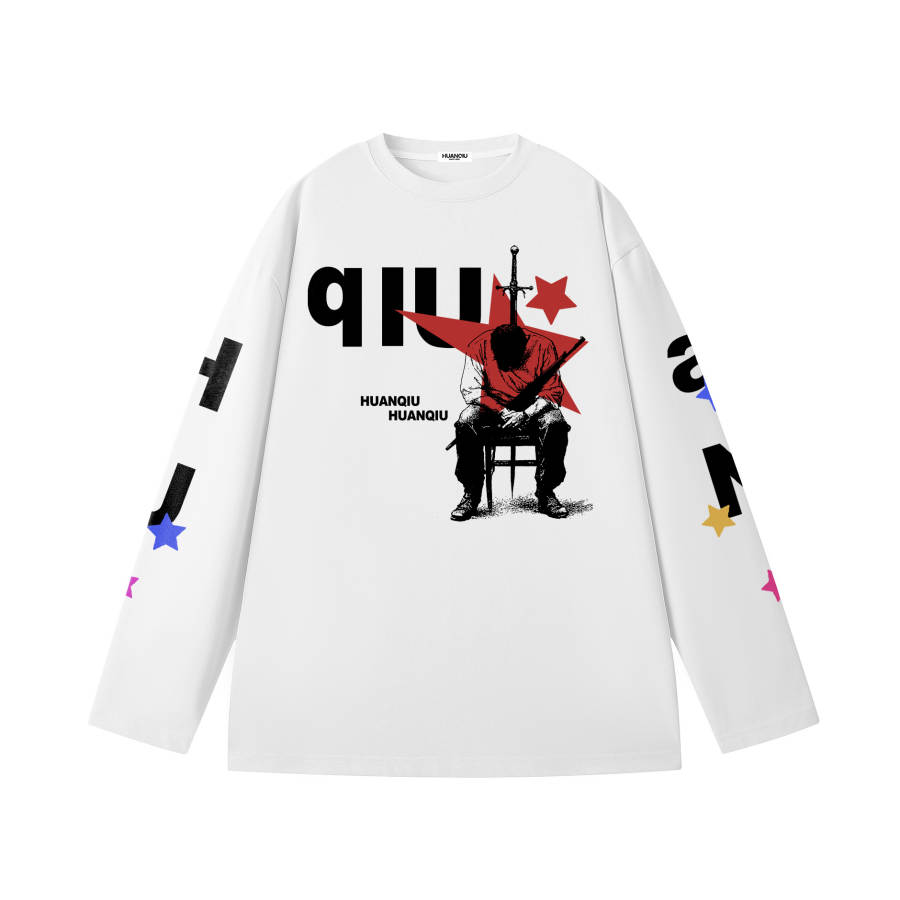 HUANQIU T Shirts Unisex Crew Neck Moderate Straight Fit