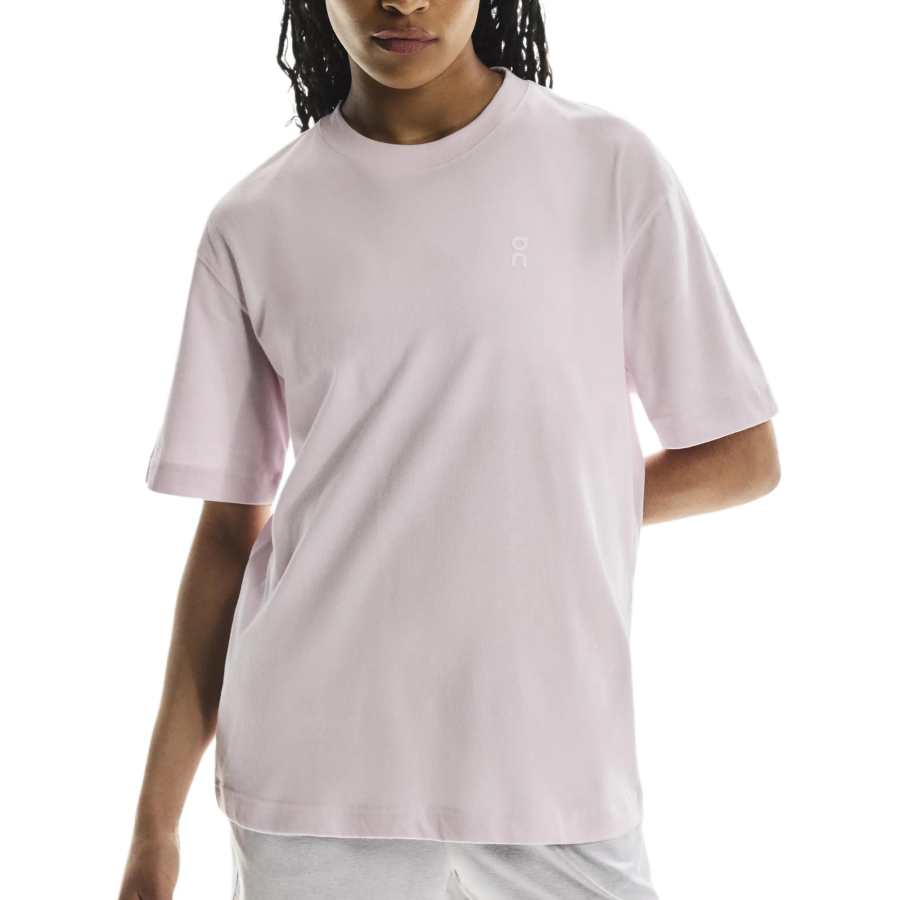 On Club T Shirts Women's Orchid Purple Crew Neck Moderate Straight Fit