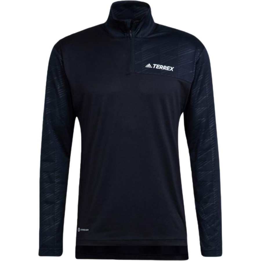 Adidas Adidas T Shirts Men's Black Stand Collar Moderate Straight Fit