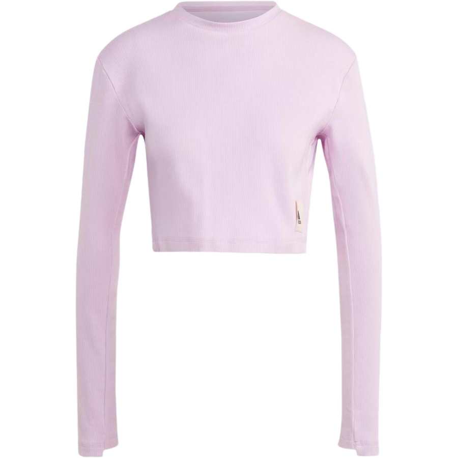 Adidas Adidas Lounge T Shirts Women's Lilac Crew Neck Moderate Straight Fit