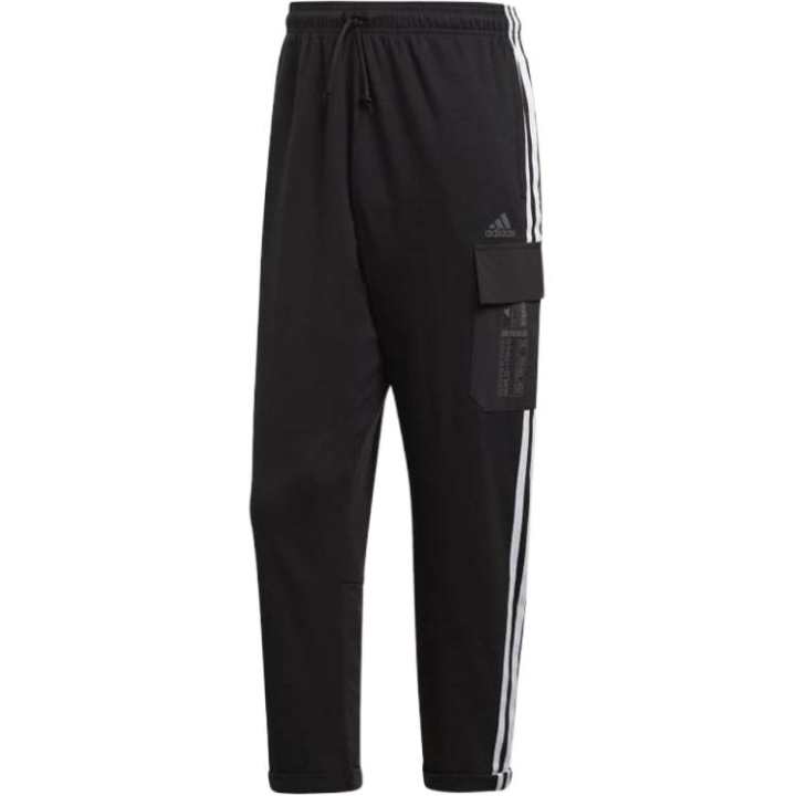 Adidas Adidas Casual Pants Men's Black Moderate Straight Fit Pants
