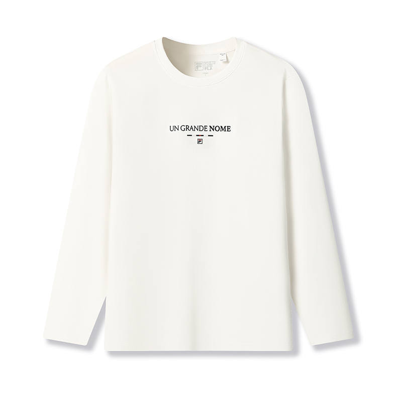 FILA Heritage T Shirts Men's Cloud White Crew Neck Moderate
