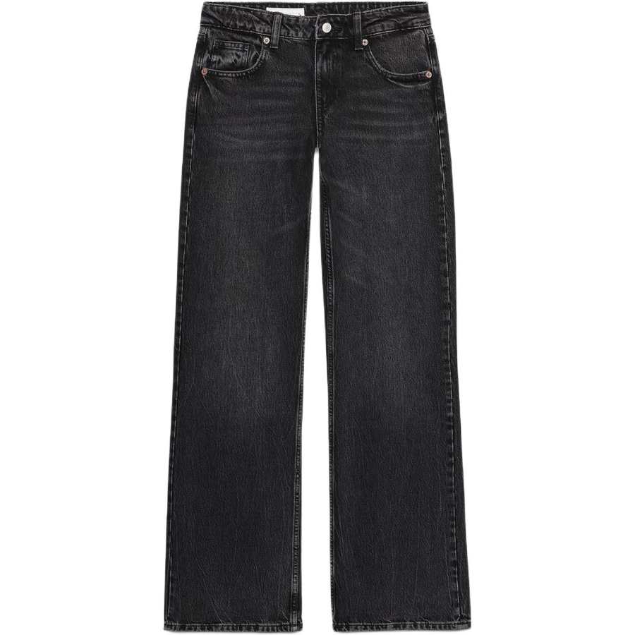 ZARA Trf Jeans Women's Black Moderate Wide Leg Pants