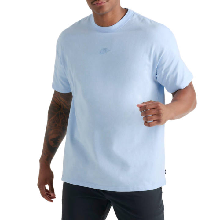 Nike Nike Sportswear T Shirts Men's Sky Blue Crew Neck Moderate